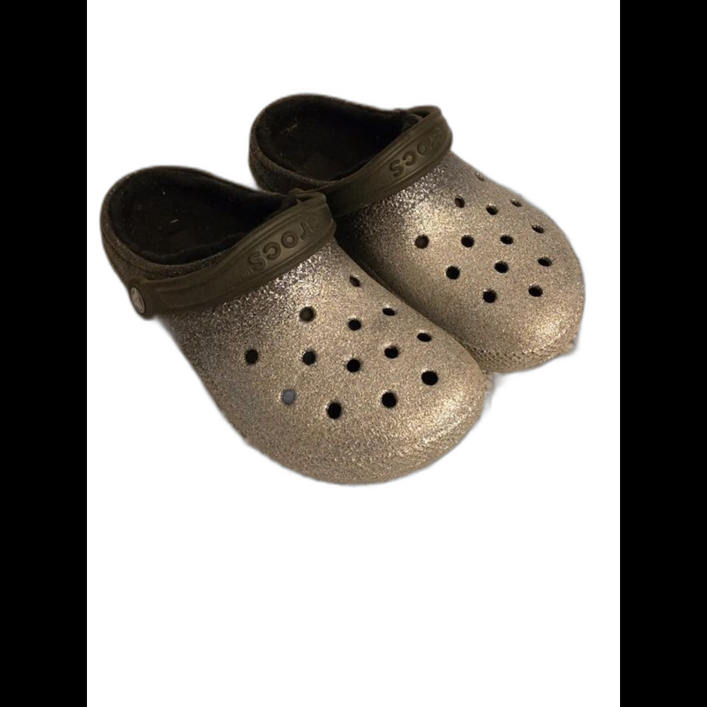 Crocs Fleece Lined Sparkle Clog Womens 7 Men's 5
